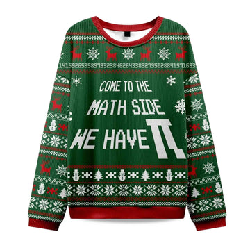 2026 Come To The Math Side We Have PI Ugly Christmas Sweater Moonbestprint