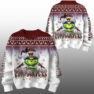 2026 Commanders Grnch Season Christmas Ugly Sweater - Moonbestprint