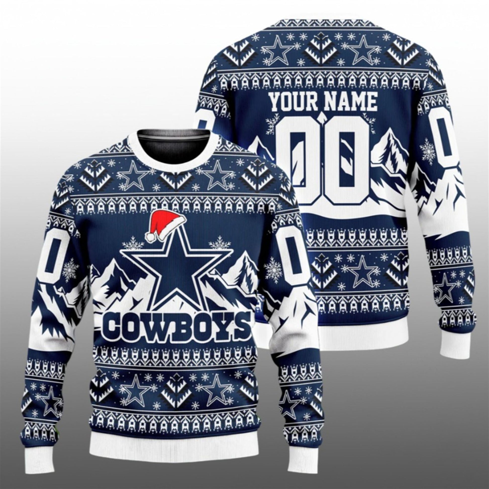 2026 Cowboys Custom Ugly Christmas Sweater - Moonbestprint