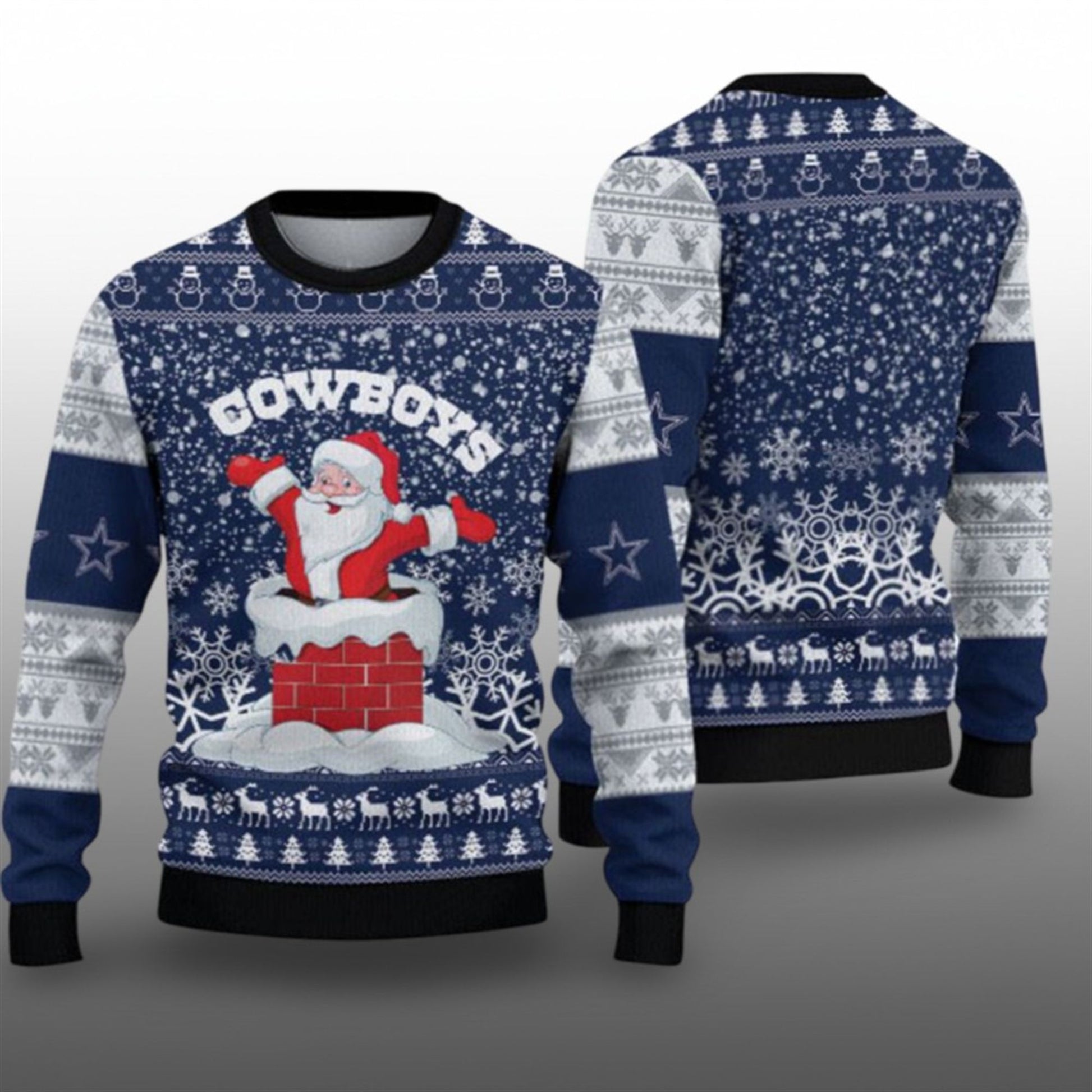 2026 Cowboys Santa Ugly Christmas Sweater - Moonbestprint