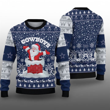 2026 Cowboys Santa Ugly Christmas Sweater - Moonbestprint
