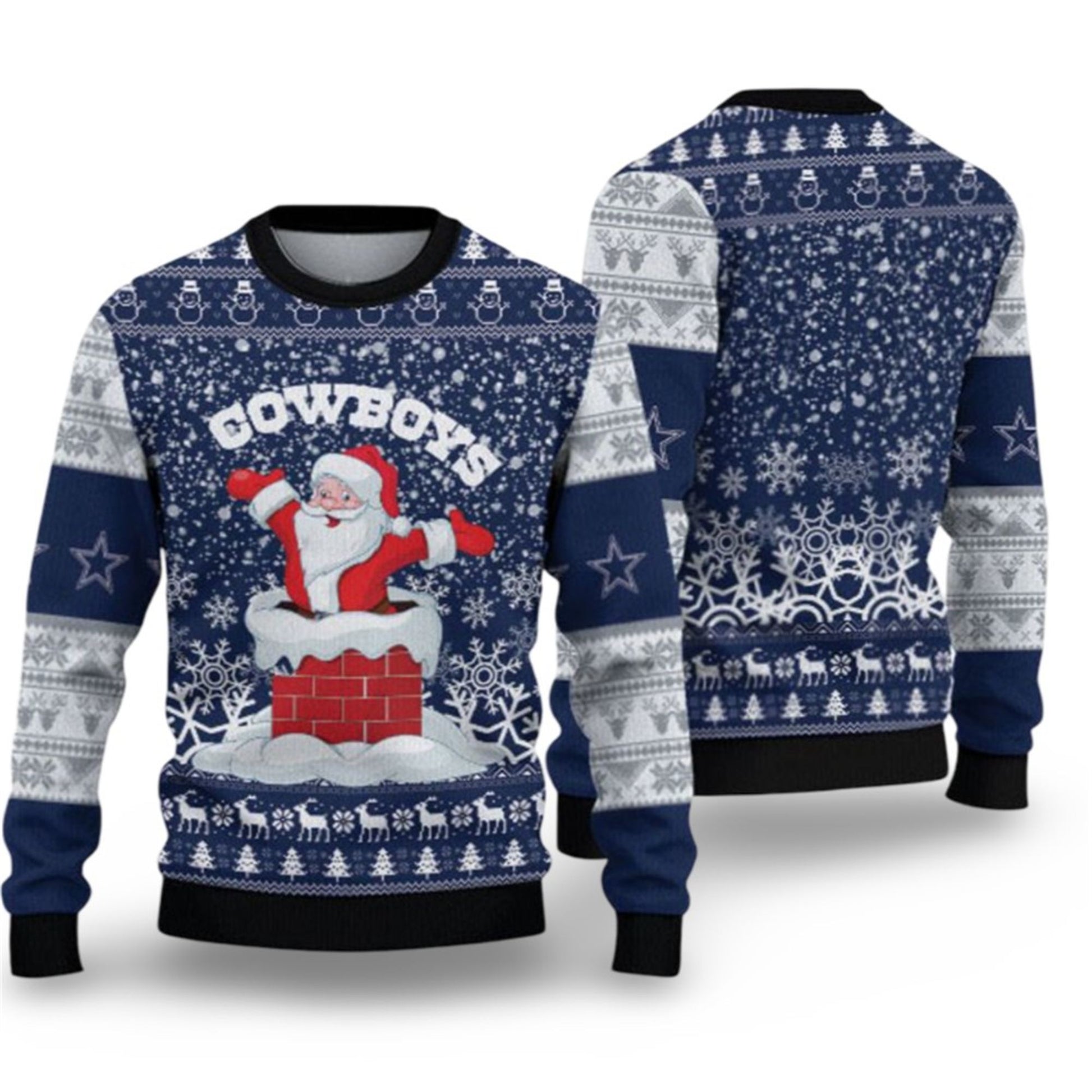 2026 Cowboys Santa Ugly Christmas Sweater - Moonbestprint
