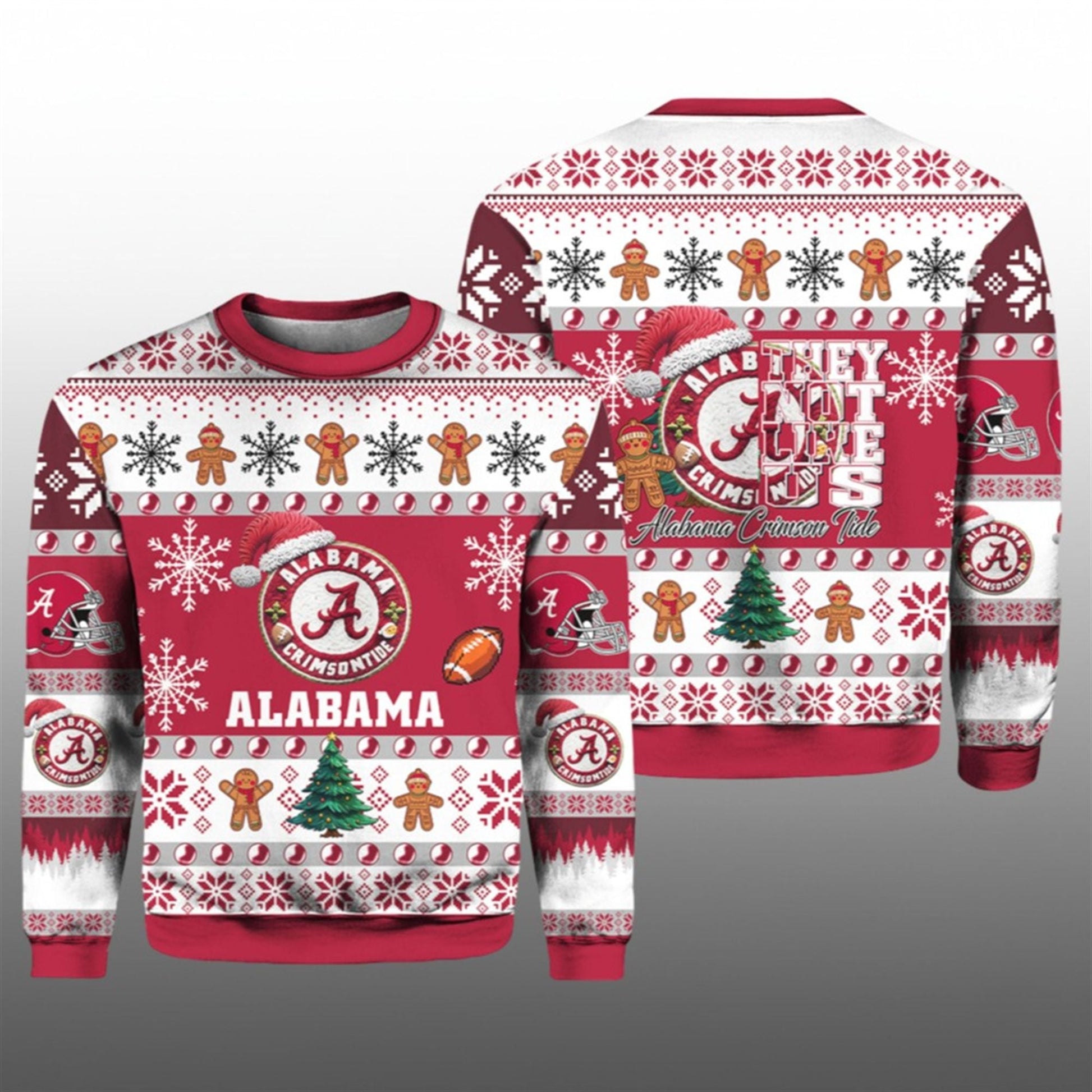 2026 Crimson Tide They Not Like Us Ugly Christmas Sweater - Moonbestprint