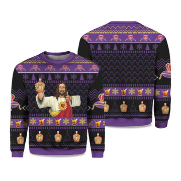 2026 Crown Royal Jesus Like Ugly Christmas Sweater Moonbestprint