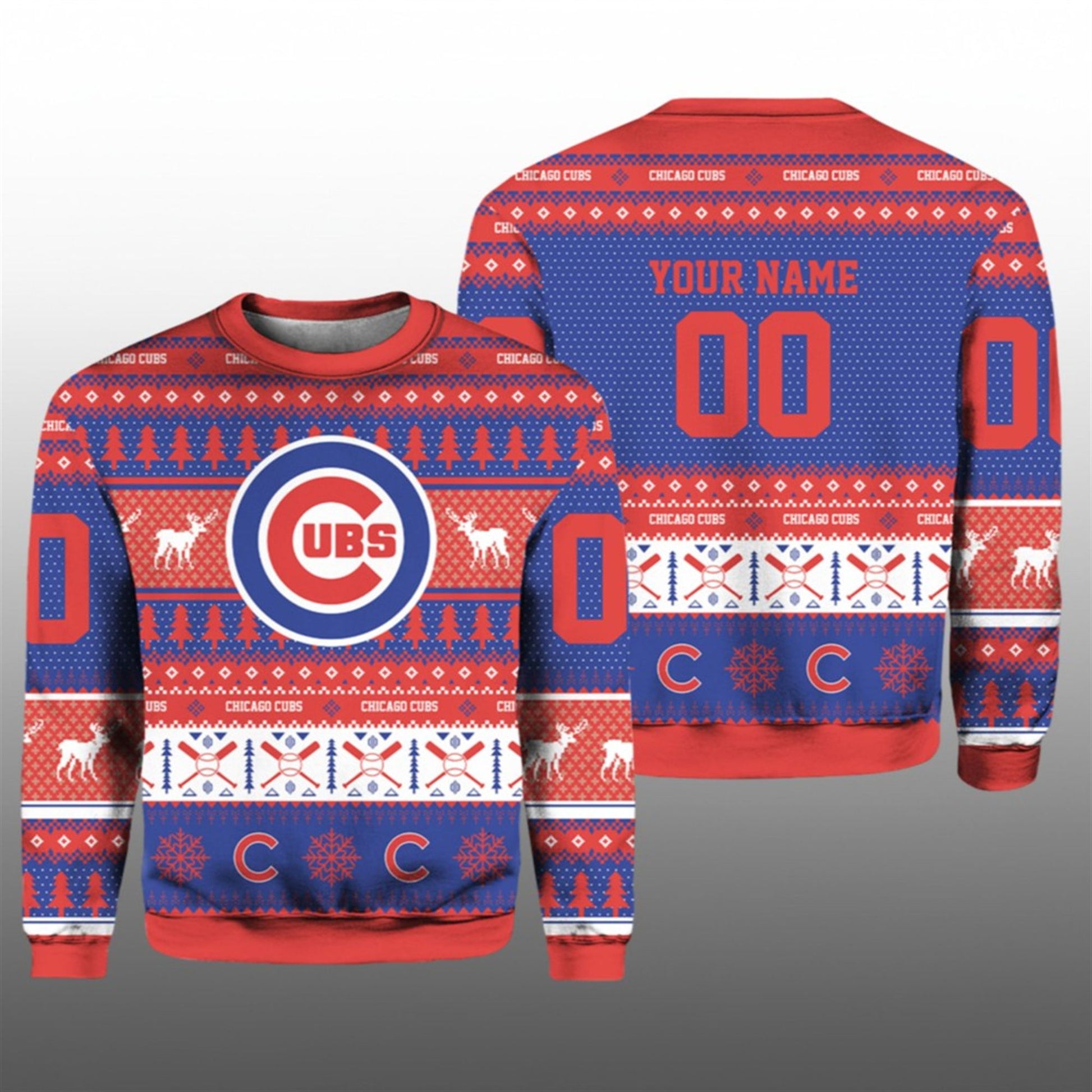 2026 Cubs Baseball Ugly Christmas Sweater - Moonbestprint