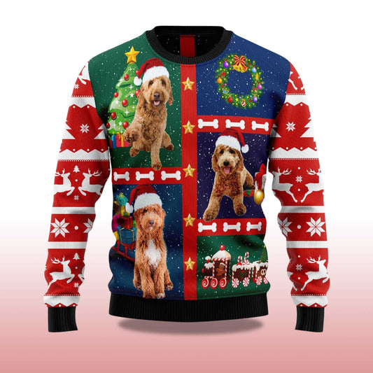 2026 Cute Goldendoodle Christmas Ugly Sweater Moonbestprint