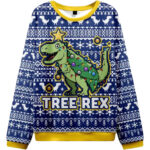 2025 Cute Tree Rex Christmas Ugly Sweater – Moonbestprint