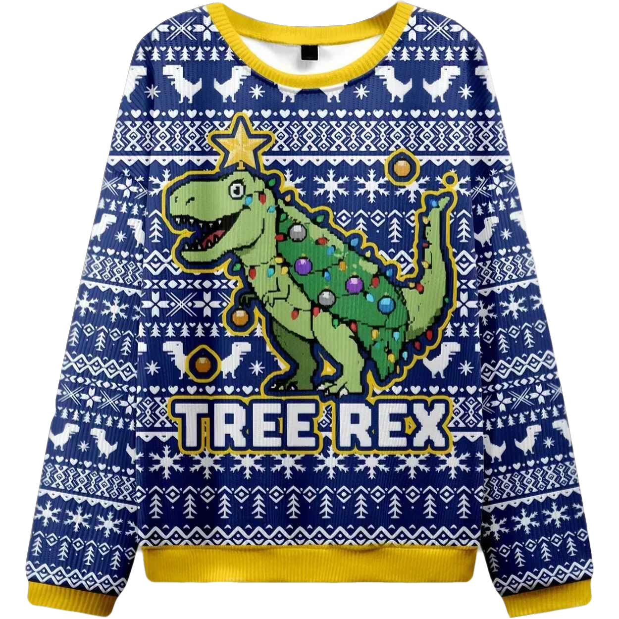 2025 Cute Tree Rex Christmas Ugly Sweater – Moonbestprint