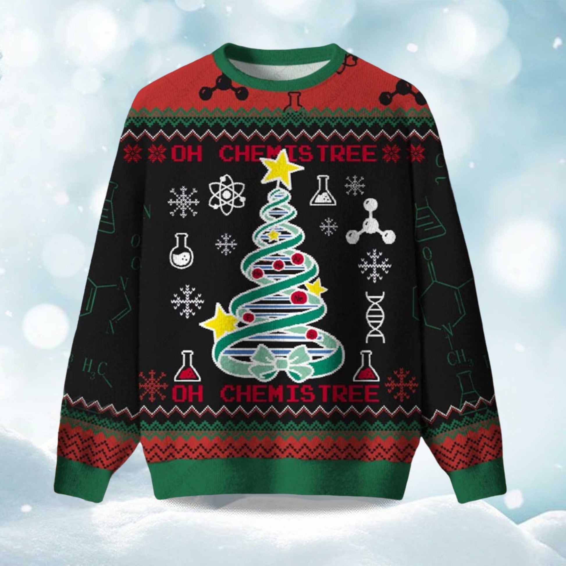 2026 DNA Tree Ugly Christmas Ugly Sweater Moonbestprint