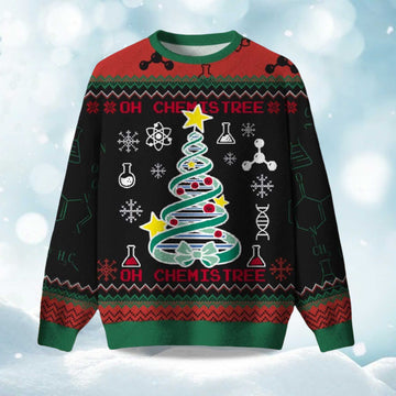 2026 DNA Tree Ugly Christmas Ugly Sweater Moonbestprint