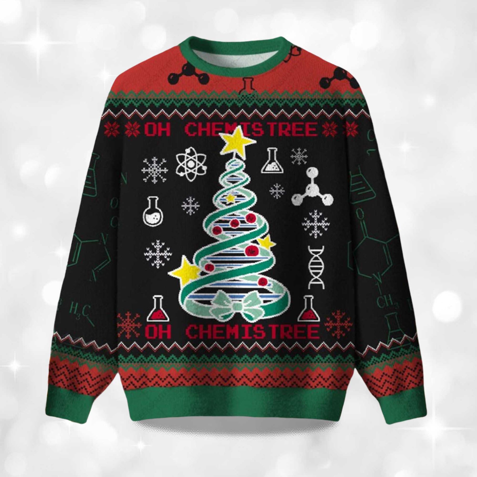 2026 DNA Tree Ugly Christmas Ugly Sweater Moonbestprint