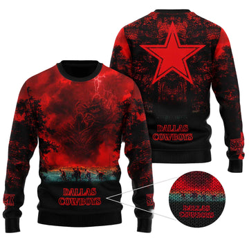 2025 Dallas Cowboys Stranger Things Ugly Sweater – Moonbestprint