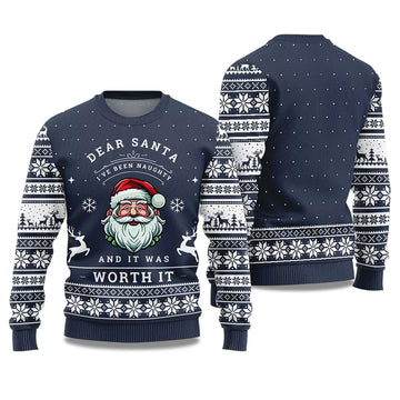 2026 Dear Santa I've Been Naughty Ugly Christmas Sweater Moonbestprint