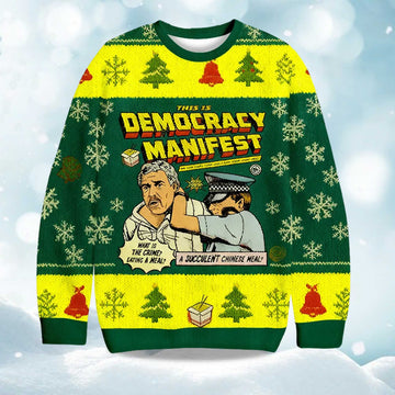 2026 Democracy Manifest Christmas Ugly Sweater Moonbestprint