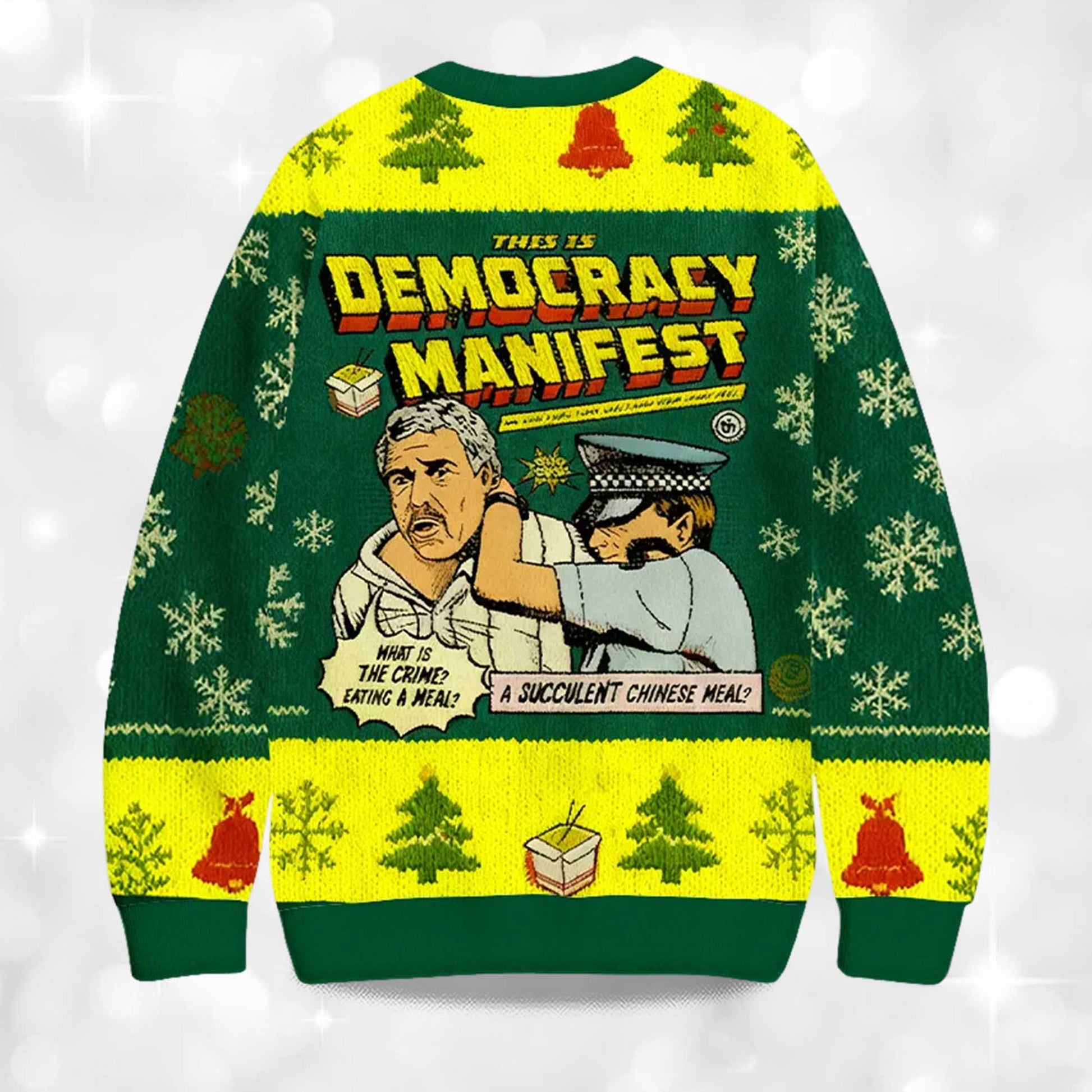 2026 Democracy Manifest Christmas Ugly Sweater Moonbestprint