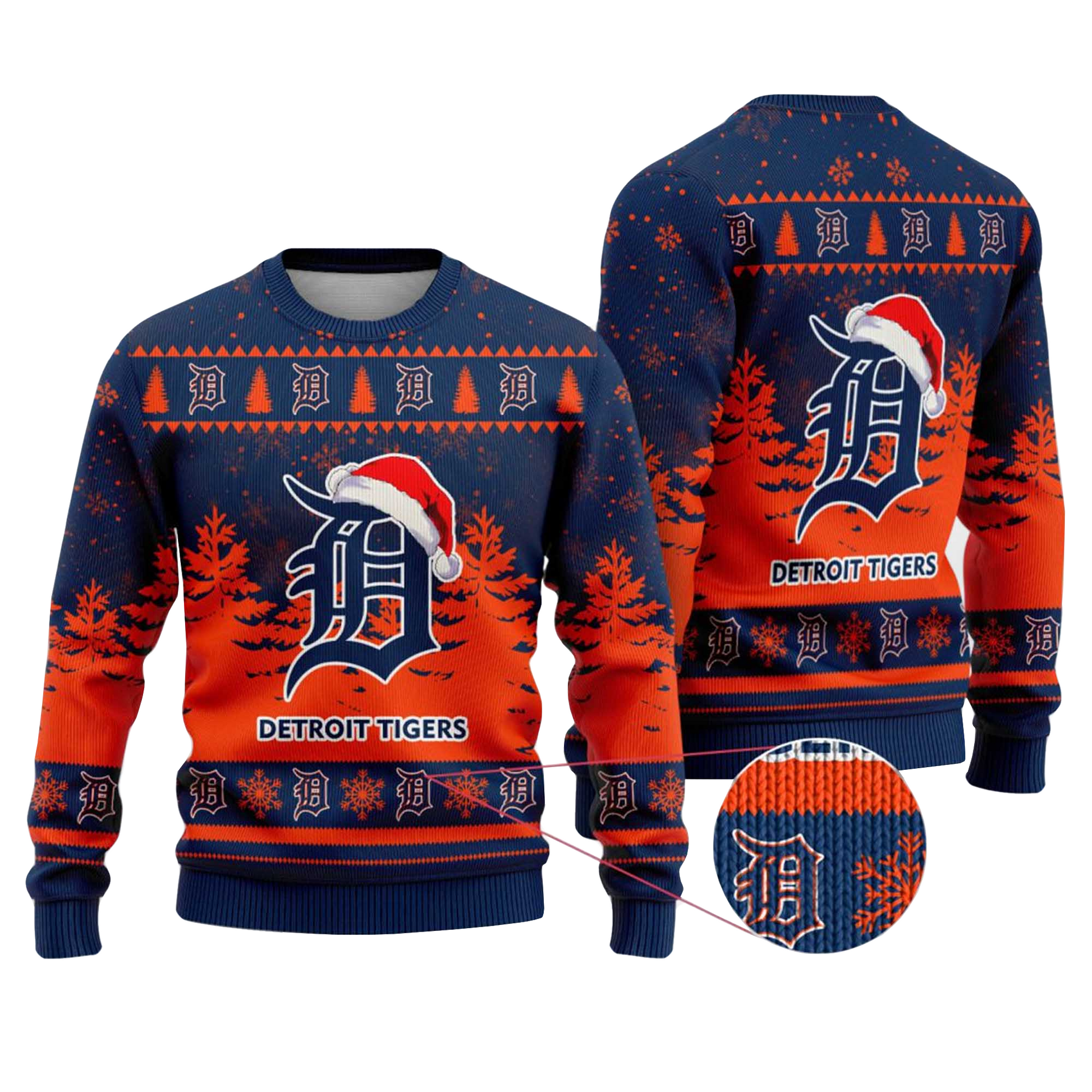 2025 Detroit Tigers Snowflakes Christmas Ugly Sweater – Moonbestprint