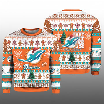 2026 Dolphins They Not Like Us Ugly Christmas Sweater - Moonbestprint