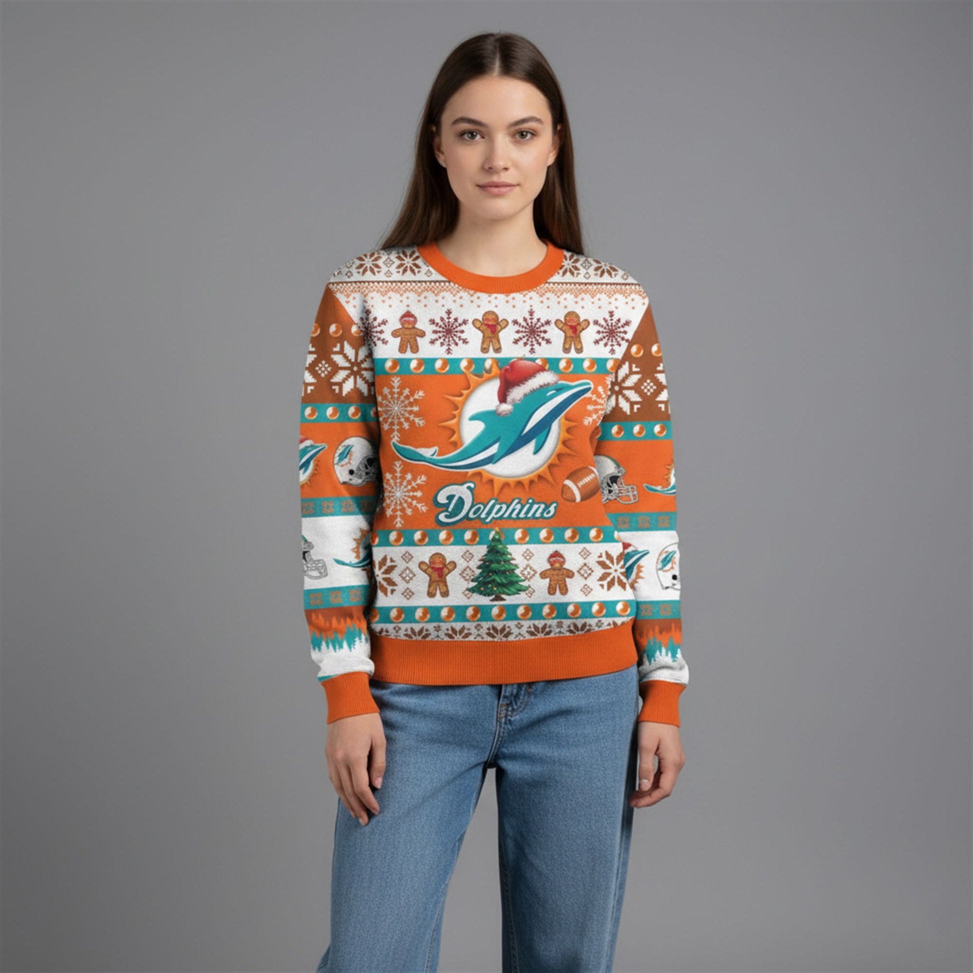 2026 Dolphins They Not Like Us Ugly Christmas Sweater - Moonbestprint