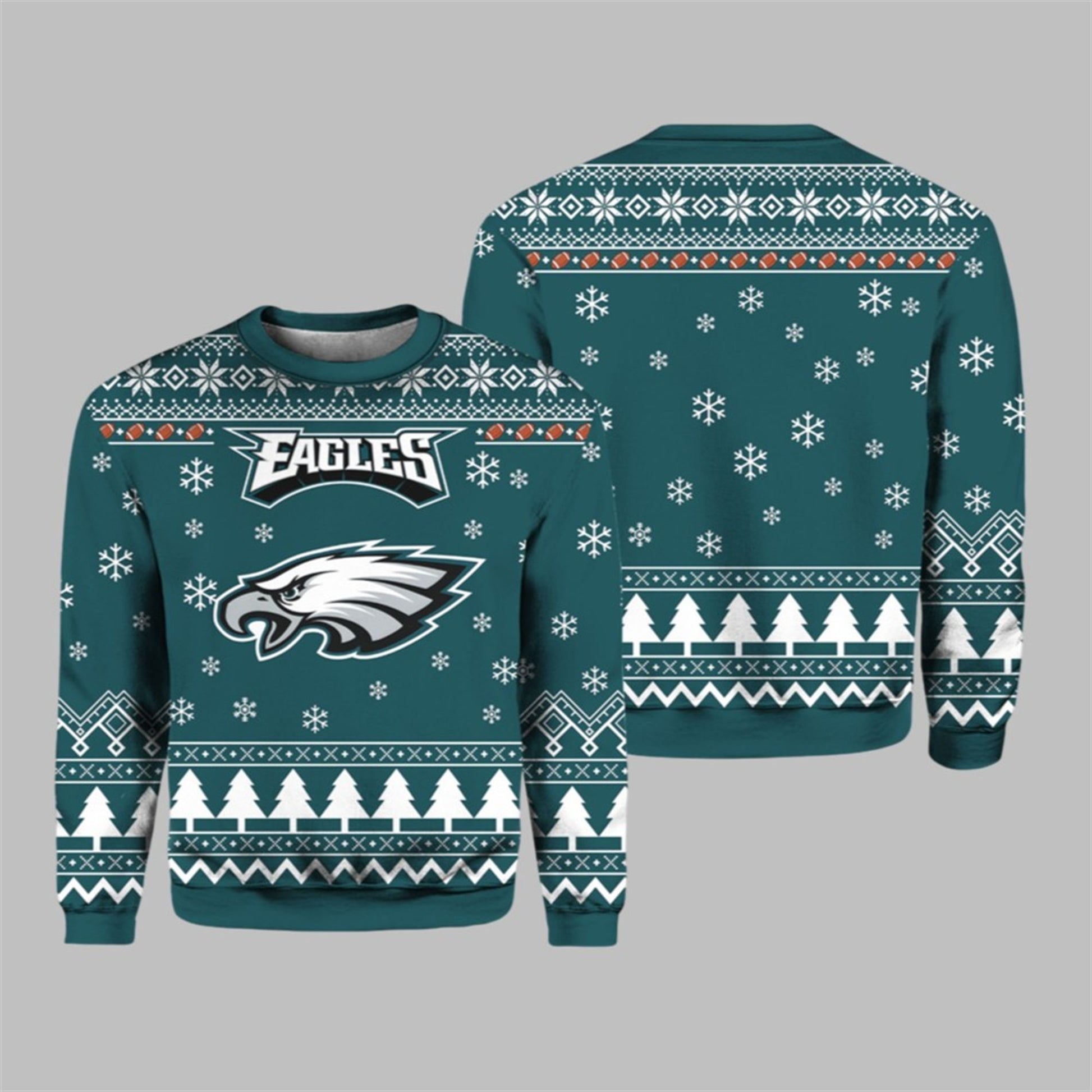 2026 Eagles Football Ugly Christmas Sweater - Moonbestprint
