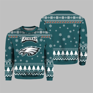 2026 Eagles Football Ugly Christmas Sweater - Moonbestprint