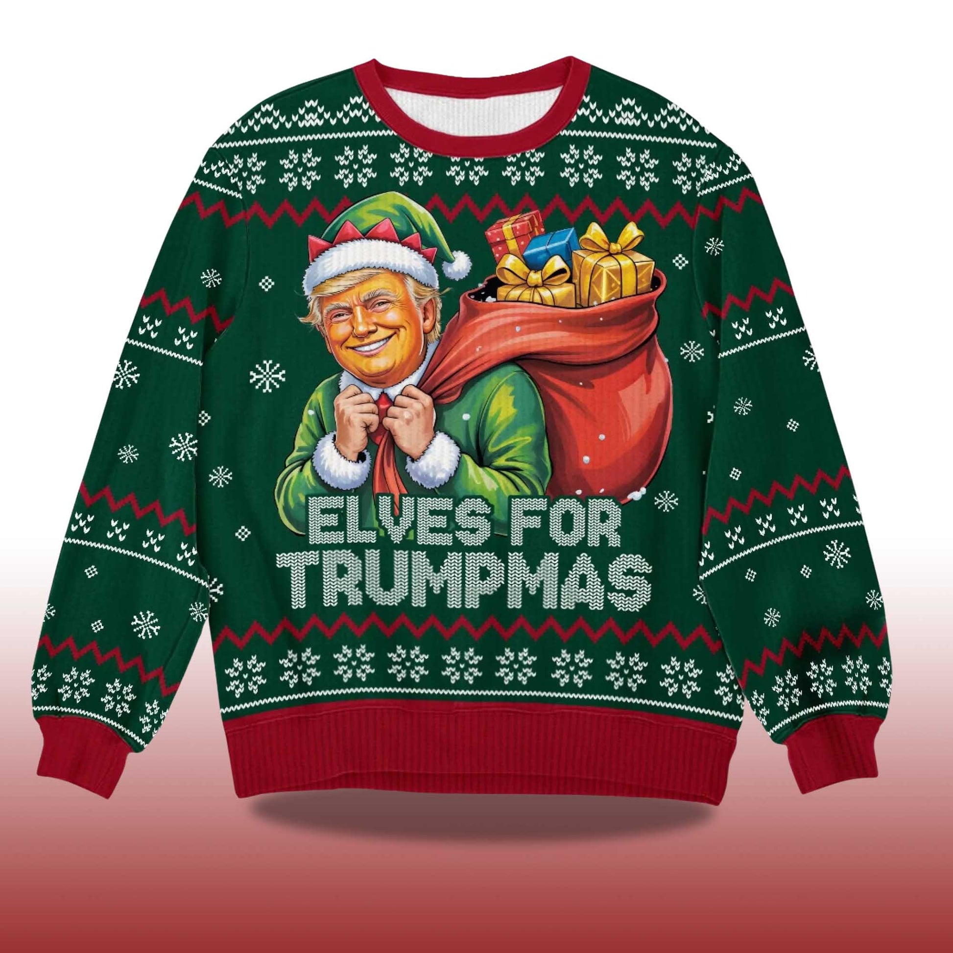 2026 Elves For Trumpmas Ugly Christmas Sweater Moonbestprint