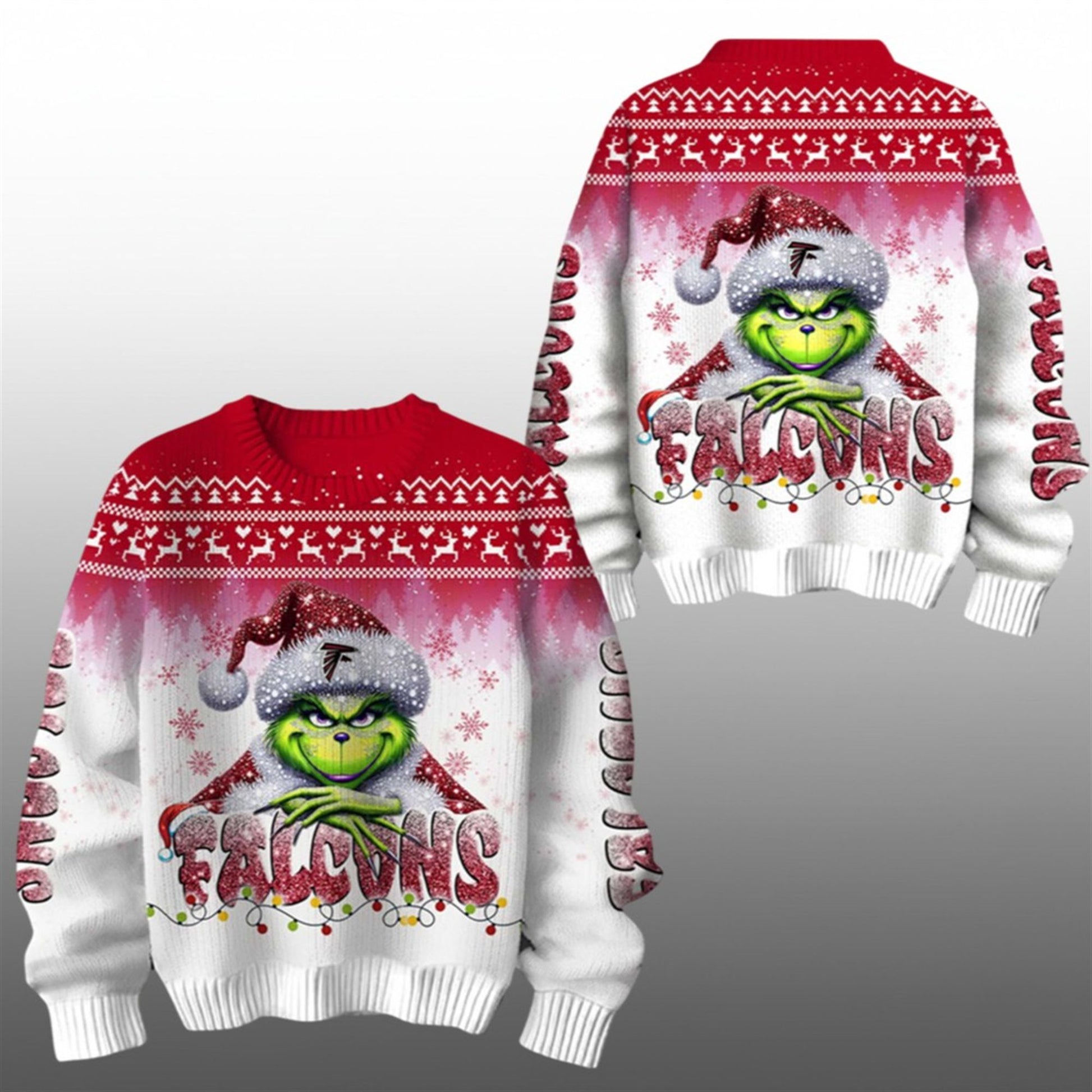 2026 Falcons Grnch Season Christmas Ugly Sweater - Moonbestprint