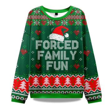 2026 Forced Family Fun Ugly Christmas Sweater Moonbestprint