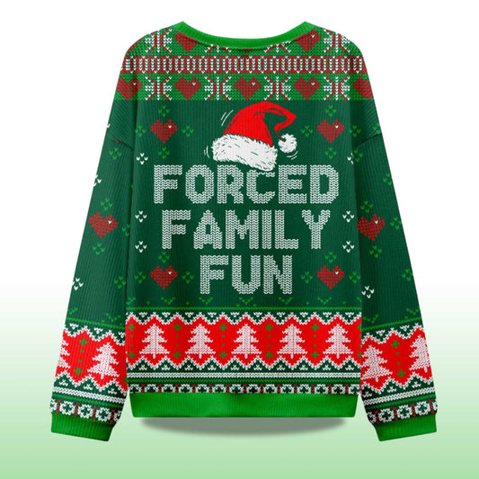 2026 Forced Family Fun Ugly Christmas Sweater Moonbestprint