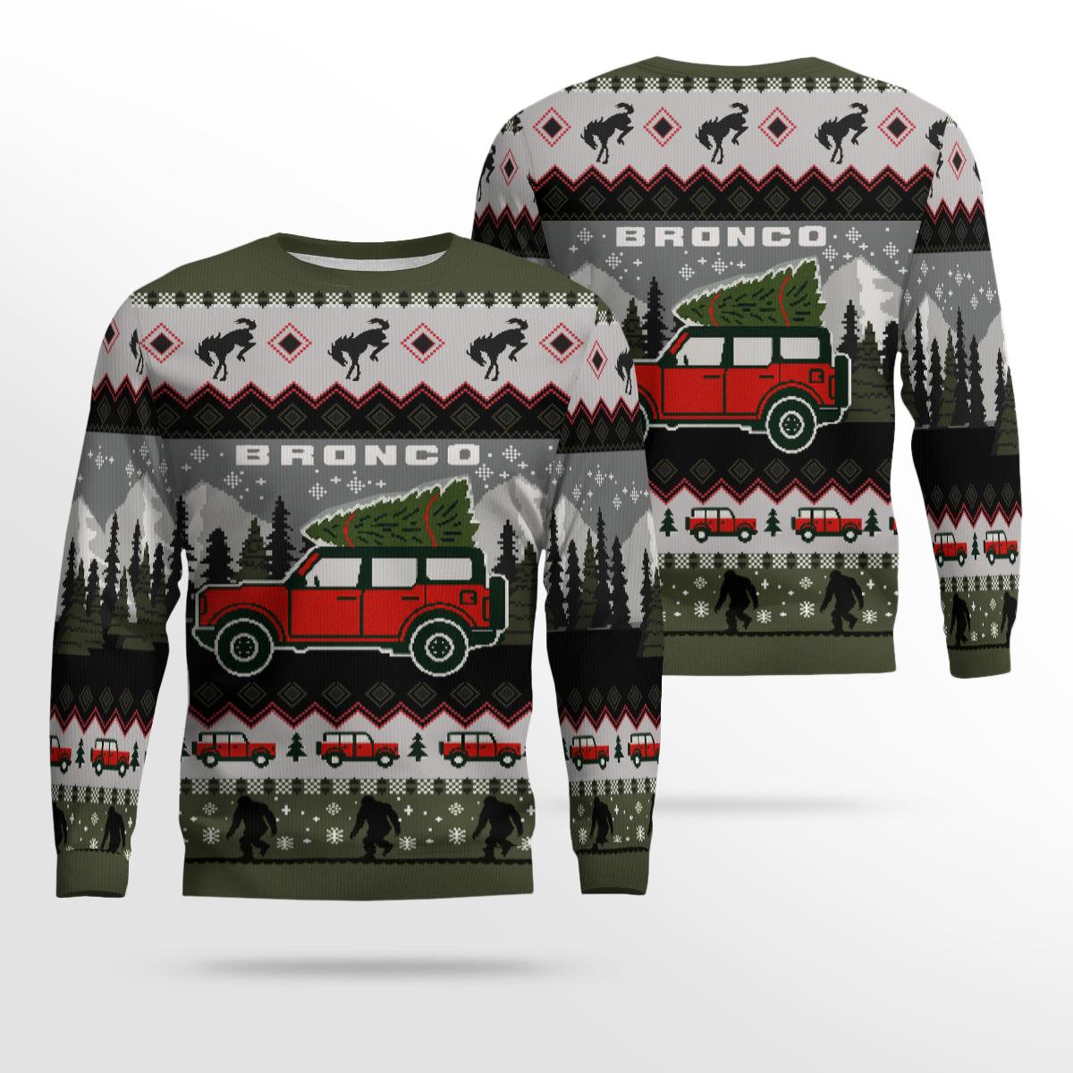 2025 Ford Bronco Holiday Ugly Sweater – Moonbestprint