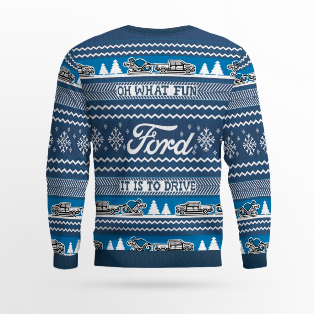 2025 Ford Holiday Oh What Fun it is Ugly Sweater – Moonbestprint