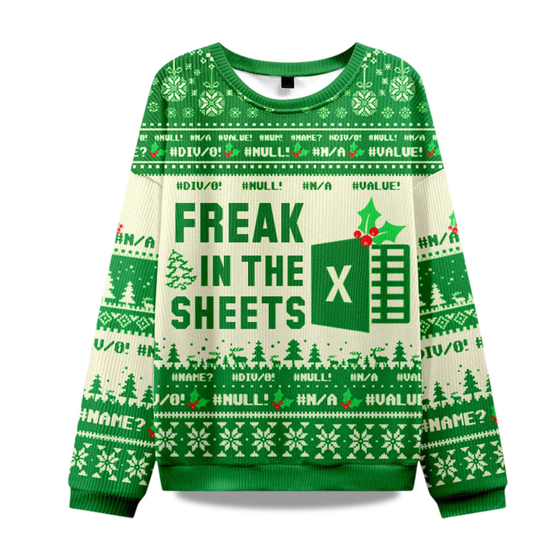 2026 Freak In The Sheets Ugly Christmas Sweater Moonbestprint
