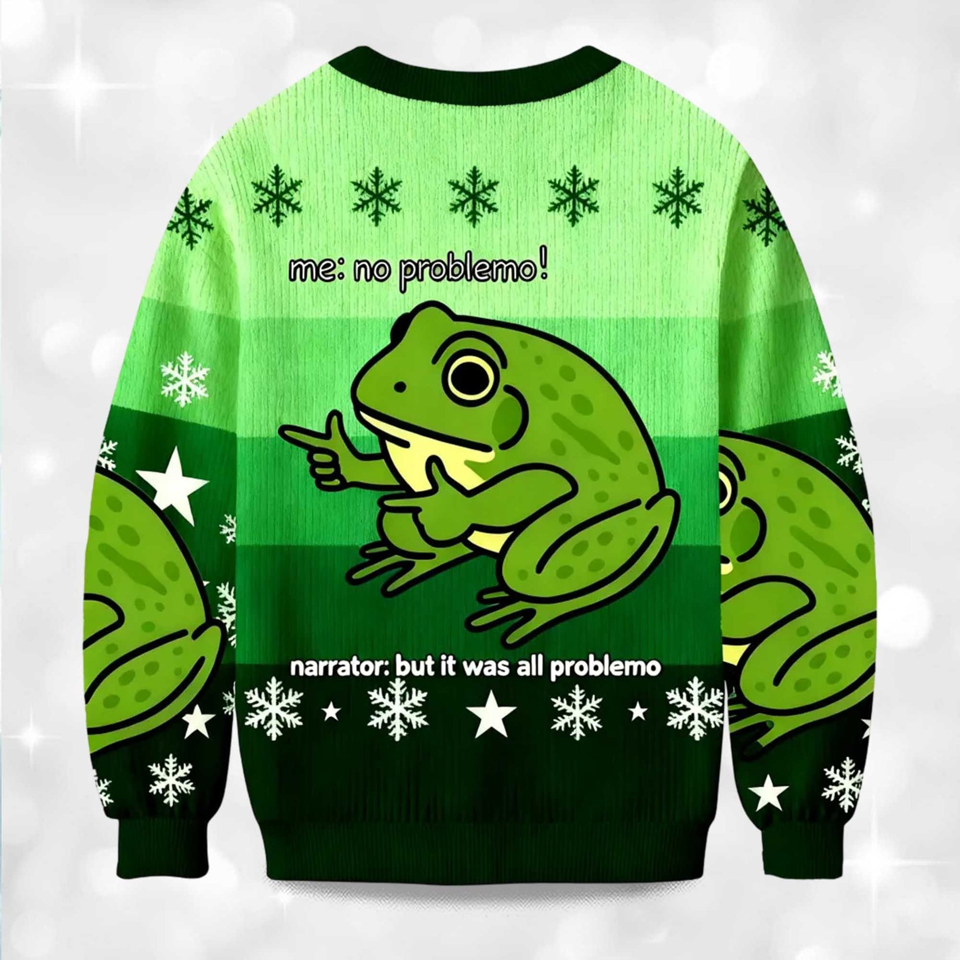 2026  Frog Me No Problemo Narrator But It Was All Problemo Christmas Ugly Sweater Moonbestprint