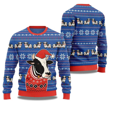 2026 Funny Cow Ugly Christmas Sweater Moonbestprint