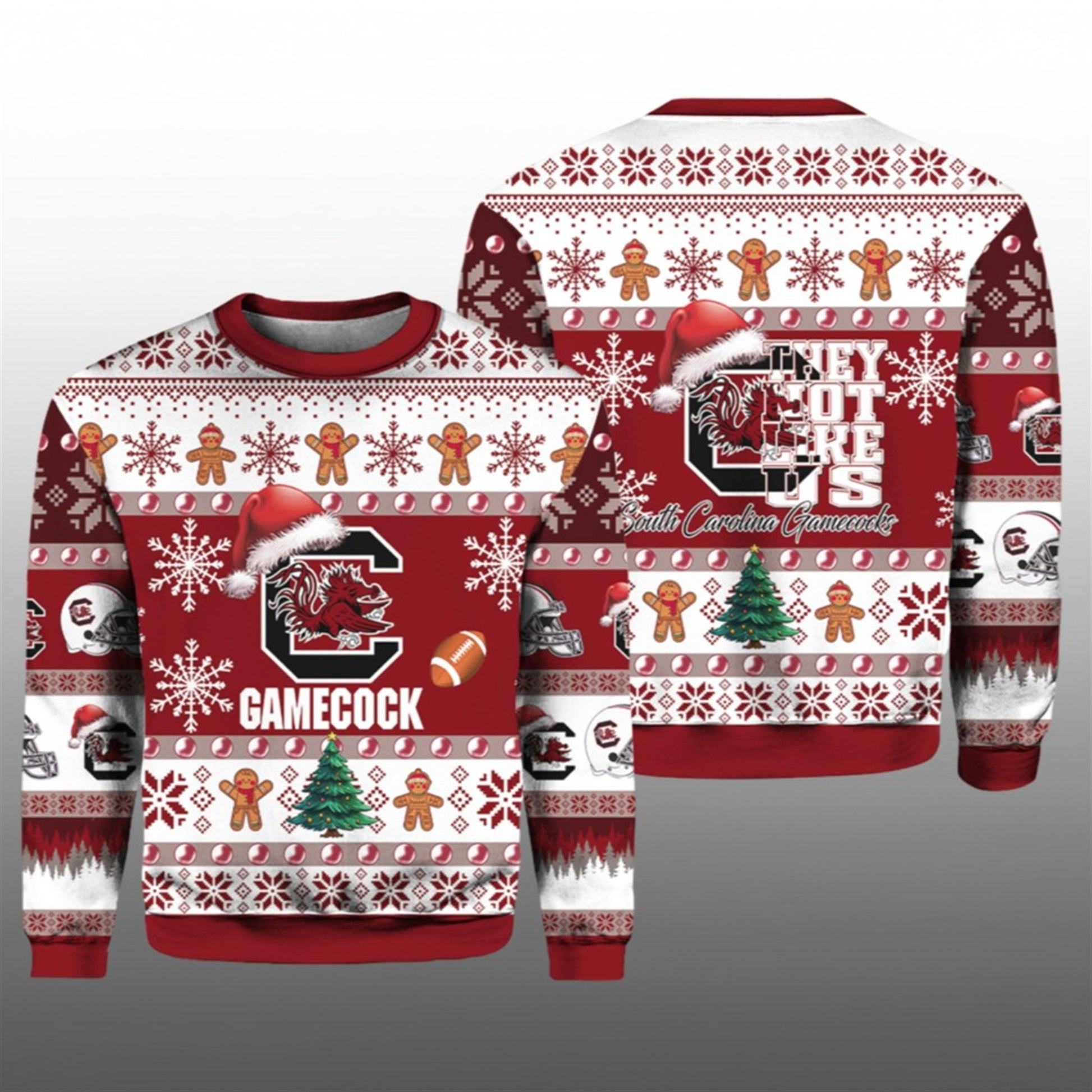 2026 Gamecocks They Not Like Us Ugly Christmas Sweater - Moonbestprint