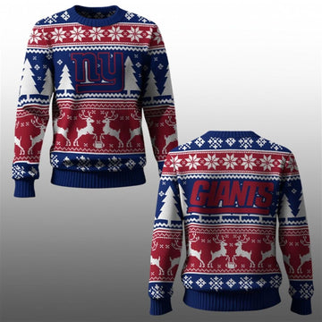 2026 Giants Reindeer Football Christmas Ugly Sweater - Moonbestprint