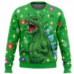 2025 Godzilla Tree Christmas Ugly Sweater Green – Moonbestprint