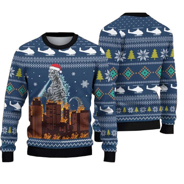 2025 Godzilla Ugly Christmas Sweater – Moonbestprint