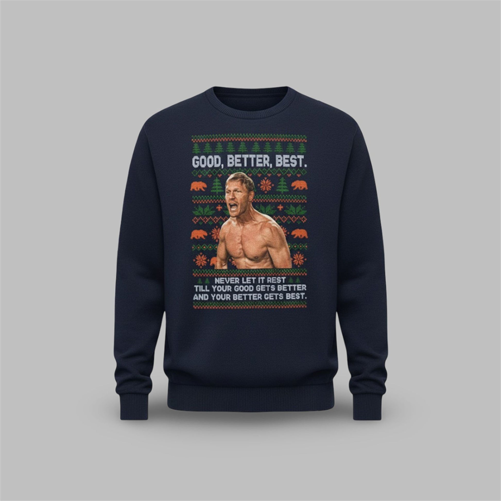 2026 Coach Ben Johnson Good Better Best Christmas Sweater - Moonbestprint