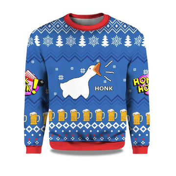 2026 Goose Honk Ugly Christmas Sweater Moonbestprint