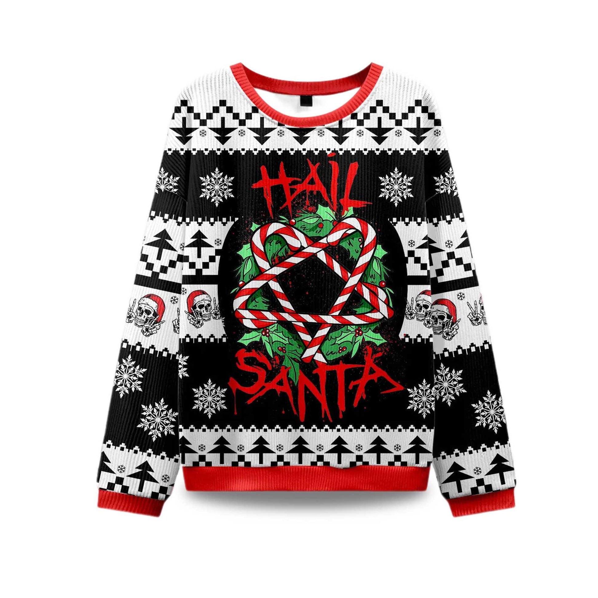2026 Hail Santa Ugly Christmas Sweater Moonbestprint