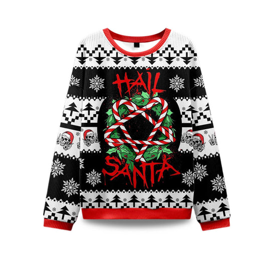 2026 Hail Santa Ugly Christmas Sweater Moonbestprint