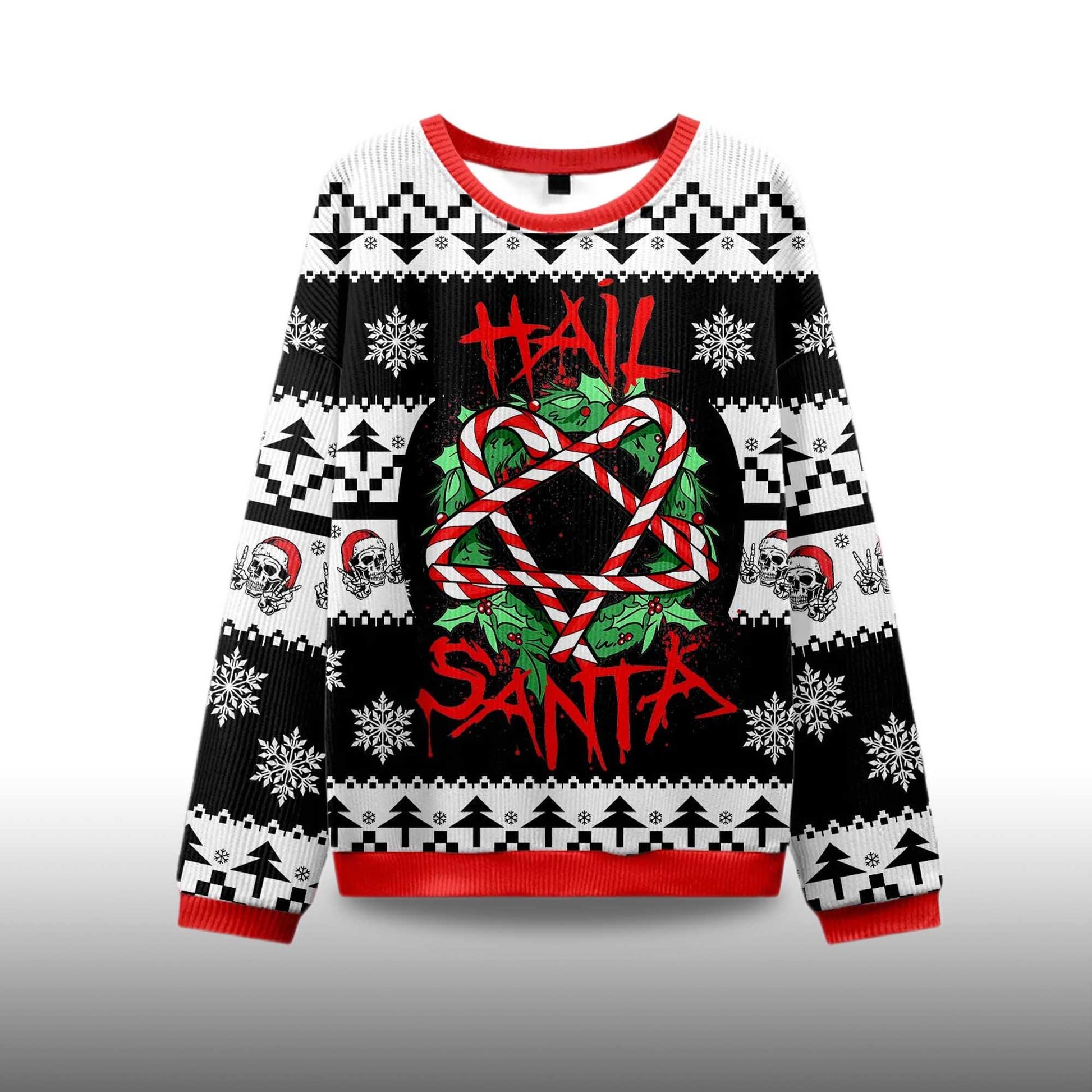 2026 Hail Santa Ugly Christmas Sweater Moonbestprint