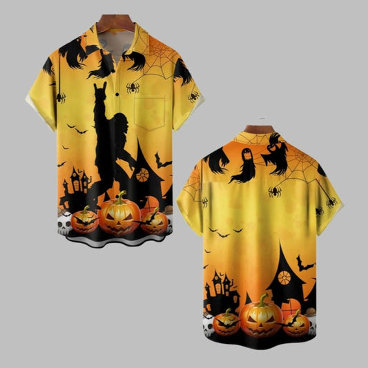 2025 Halloween Bigboot Pumkin Hawaiian Shirt - Moonbestprint
