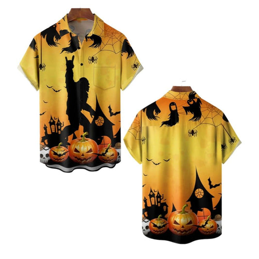 2025 Halloween Bigboot Pumkin Hawaiian Shirt - Moonbestprint