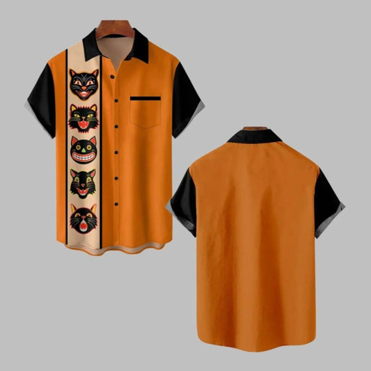 2025 Halloween Cat Hawaiian Shirt - Moonbestprint