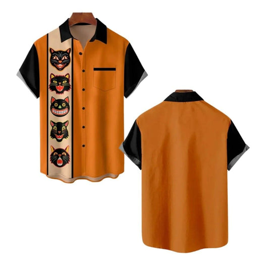 2025 Halloween Cat Hawaiian Shirt - Moonbestprint