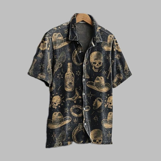 2025 Halloween Cowboy Skeletons Hawaiian Shirt - Moonbestprint