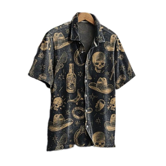 2025 Halloween Cowboy Skeletons Hawaiian Shirt - Moonbestprint