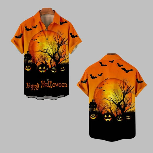 2025 Halloween Happy Halloween Pumkin Hawaiian Shirt - Moonbestprint