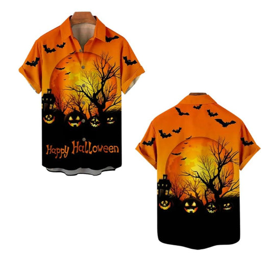 2025 Halloween Happy Halloween Pumkin Hawaiian Shirt - Moonbestprint